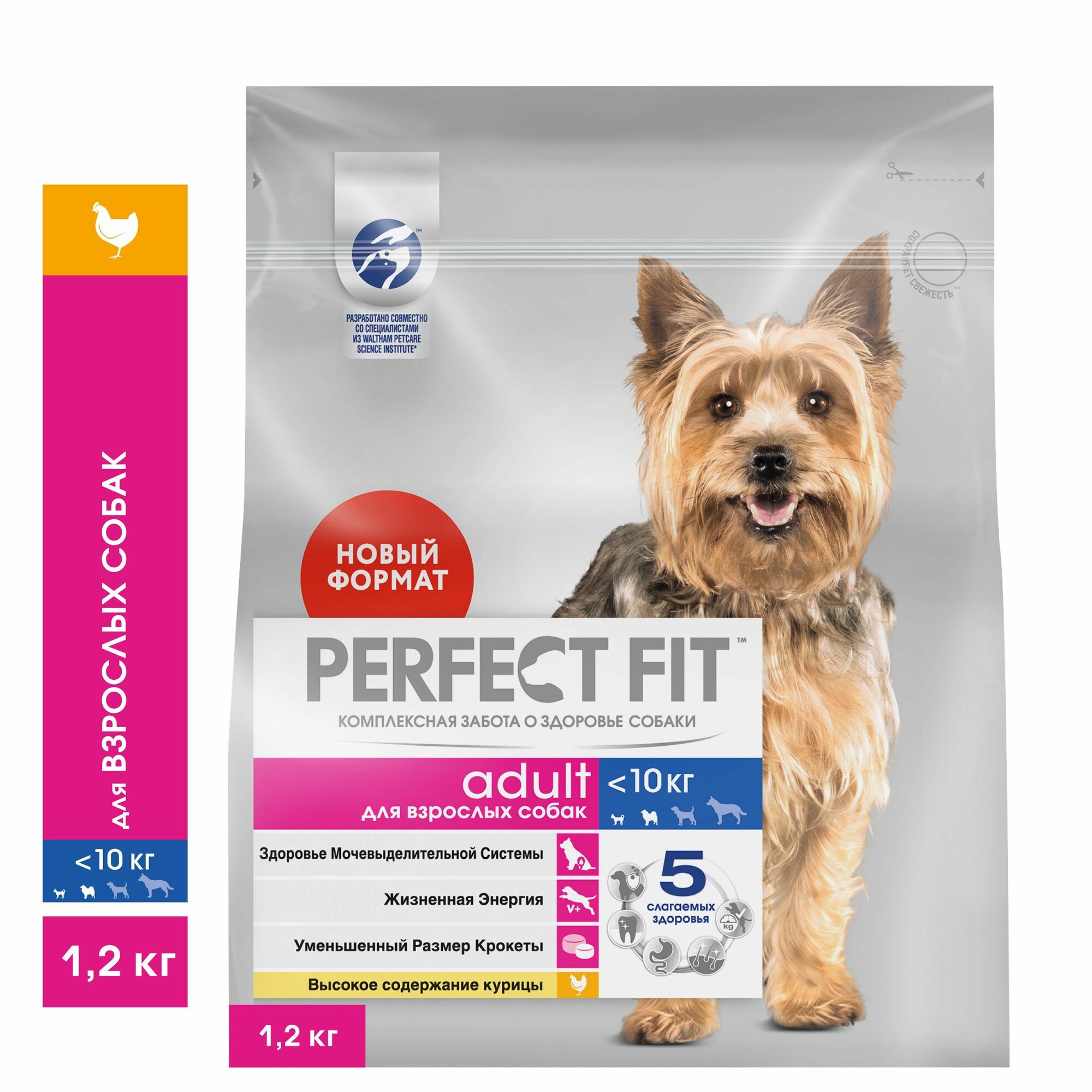 Perfect Fit корм для взрослых собак малых и миниатюрных пород курица 12 кг