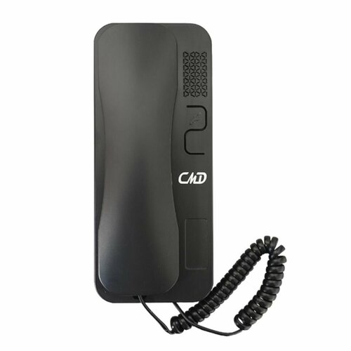 Трубка для координатного домофона CMD AT-01B черная с кнопкой открытия подъездной двери / Тихий, громкий и беззвучный режим / Световая индикация в беззвучном режиме