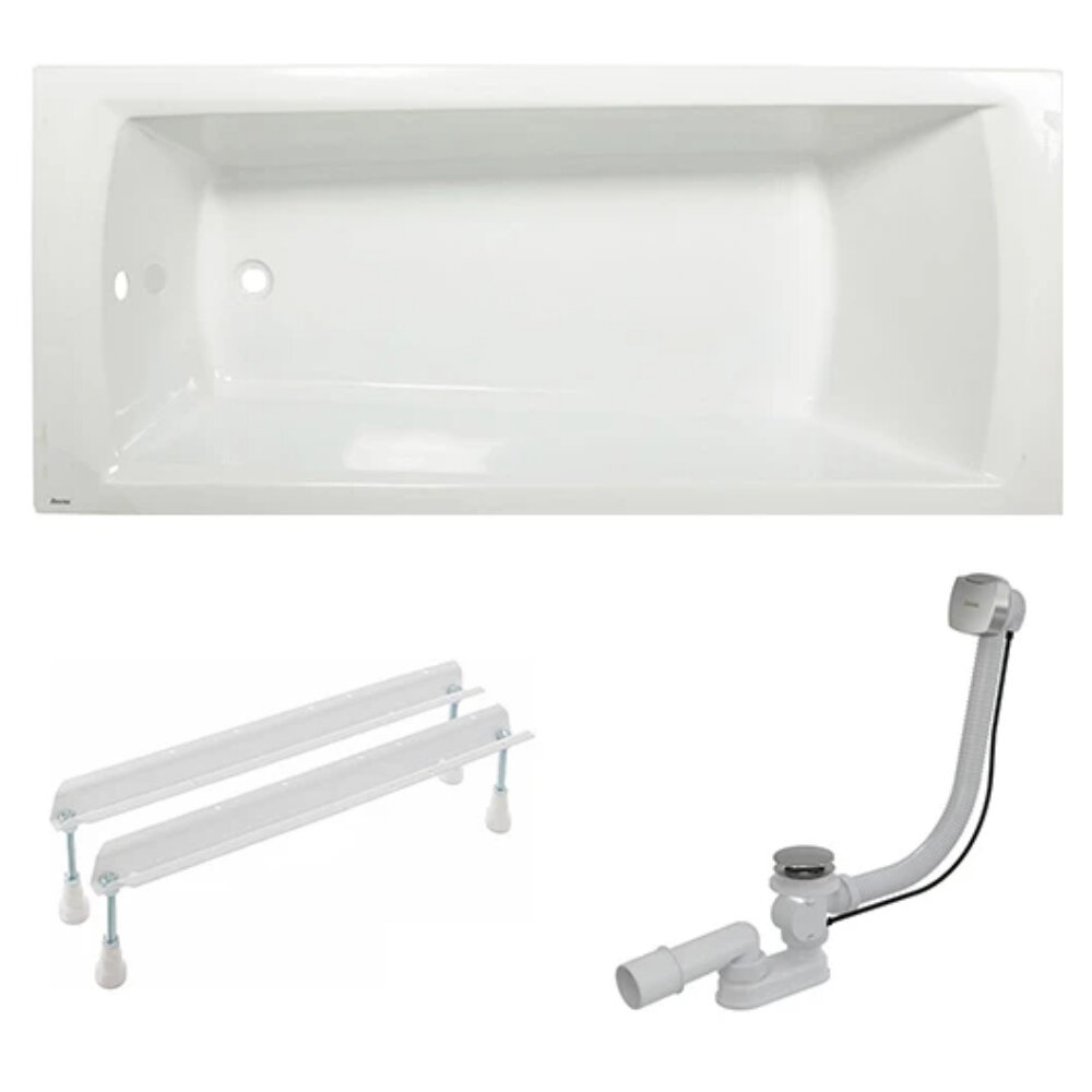Ванна акриловая Ravak Domino Plus 70508024 170x75 см (ванна C631R00000+опора CY00030000+слив X01507)