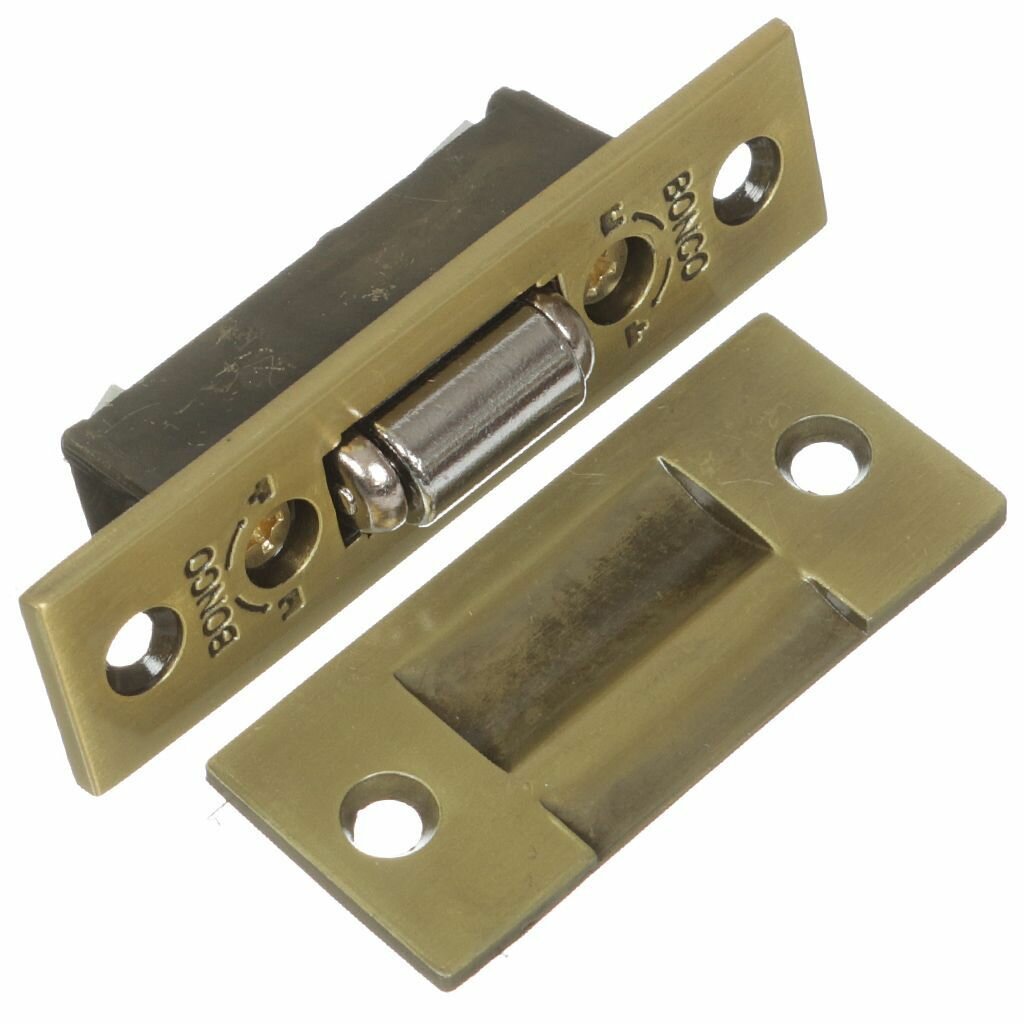 Защелка врезная роликовая Trodos 206009 под цилиндр бронза Китай для дверей