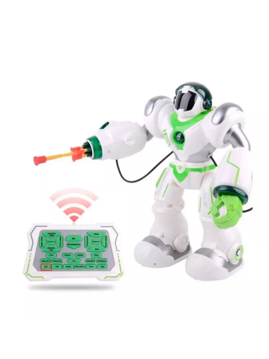 Радиоуправляемый Робот Zhorya "РобоКоп" ZYA-A2748, питание от аккумулятора, белый — фото 1