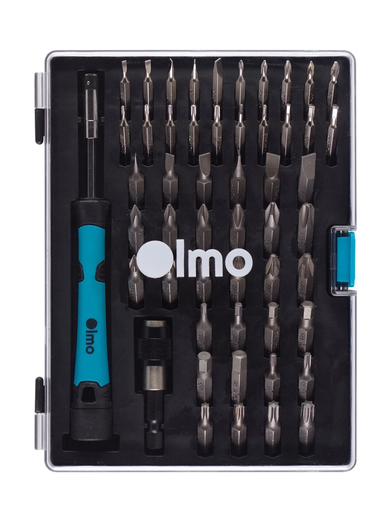 Набор бит OLMO с отверткой и адаптером для точных и стандартных работ CRV 52 шт