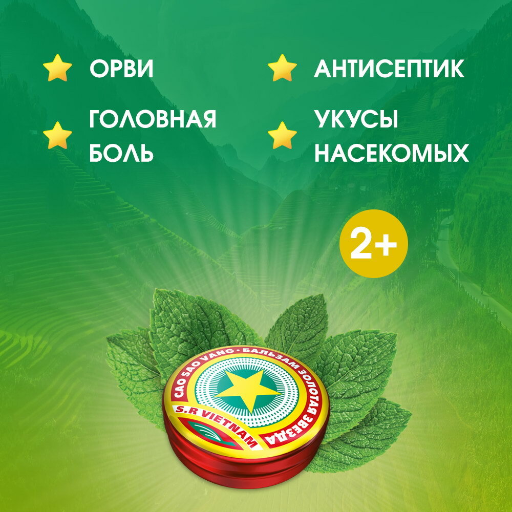 Средства От Гриппа И Простуды Золотая звезда бальзам мазь д/нар. прим., 0.5 мл, 4 г