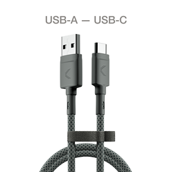 Кабель COMMO Range Cable USB-А (3.0) — USB-C 1.2м, Dim Gray