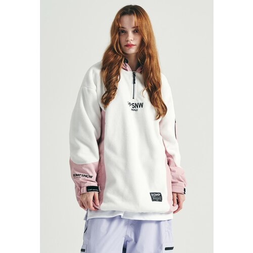 фото Анорак romp fleece anorak, размер xl, розовый, белый