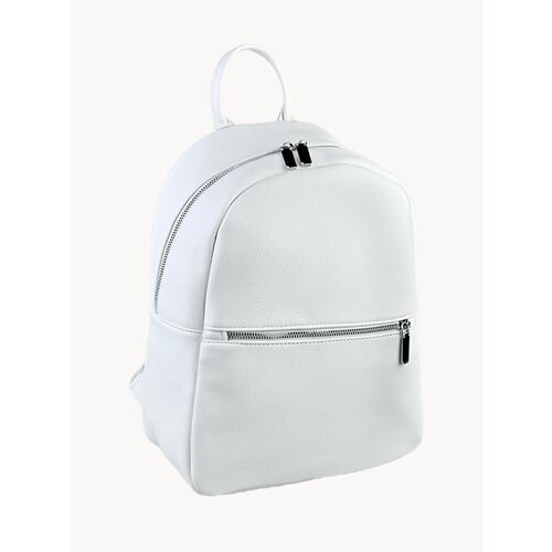Рюкзак женский классический, стиль минималистический, повседневный экокожа от Skin белый