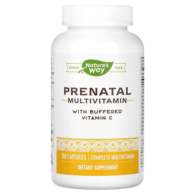 Natures Way PRENATAL Multivitamin with Buffered Vitamin C (мультивитамины для беременных с буферизованным витамином C) 180 капсул