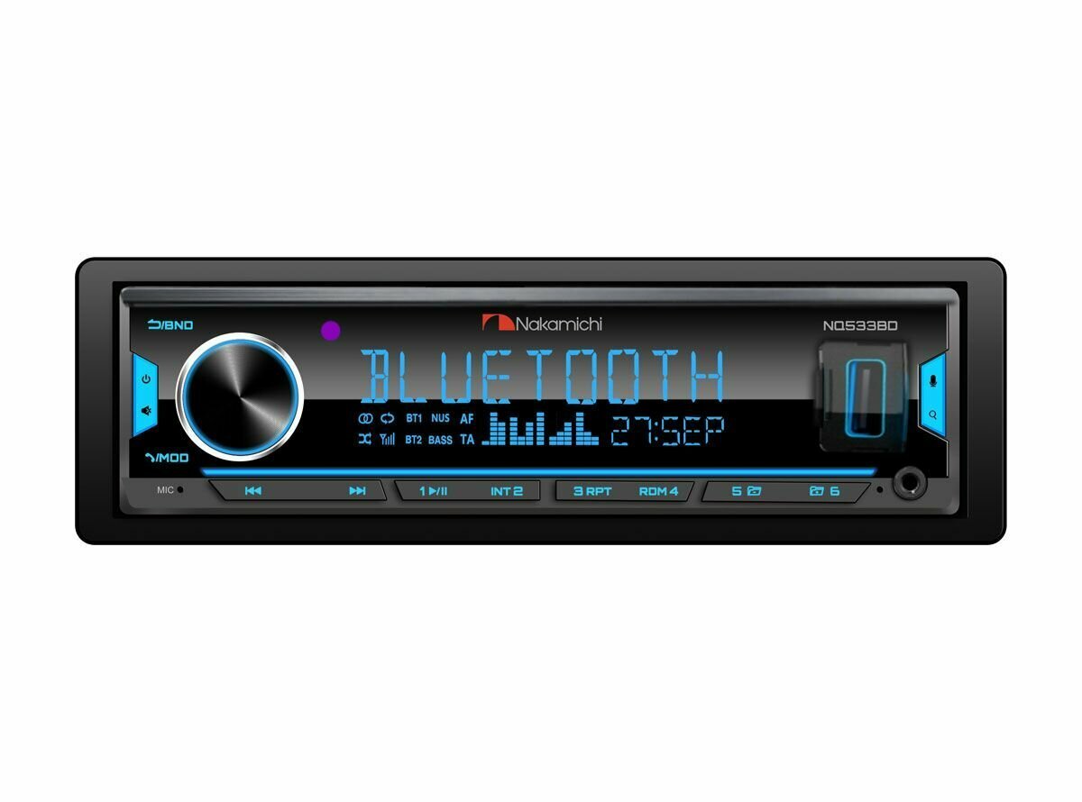 Поцессорная Автомагнитола Nakamichi NQ533BD , DSP, 1 din , Bluetooth, Пульт в комплекте