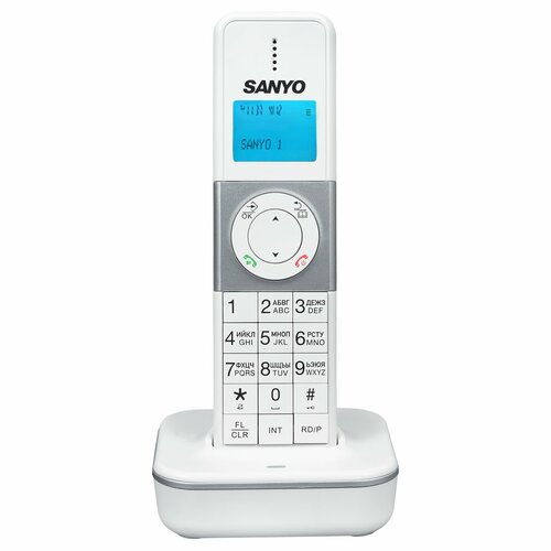 Телефон DECT Sanyo RA-SD1102RUWH белый, серебристый