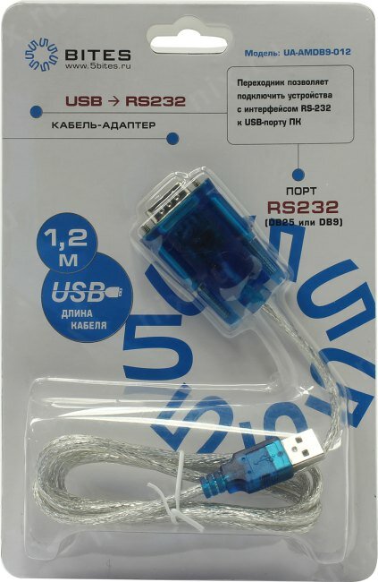 переходник USB2.0-COM 1.2 метра, 5bite 5bites - фото №12