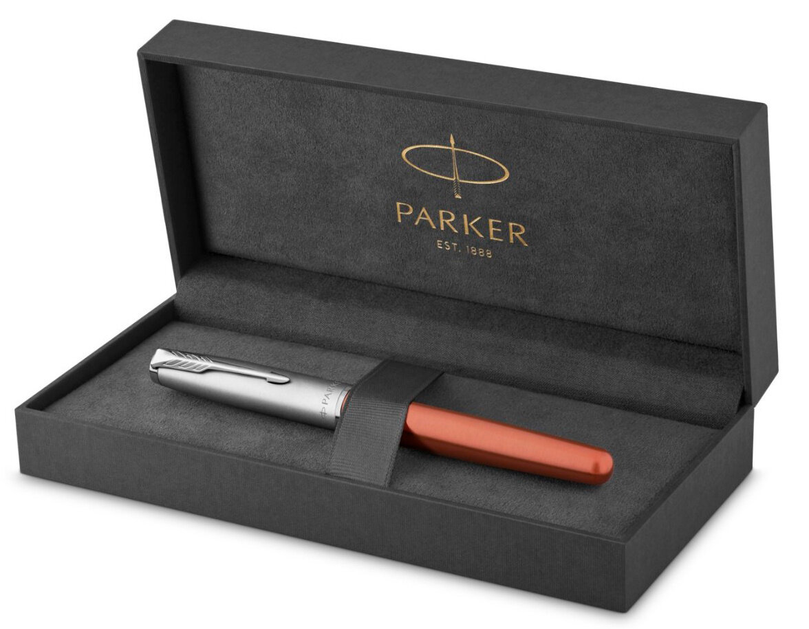 Ручка-роллер Sand Blasted Orange SB CT, черная PARKER - фото №16