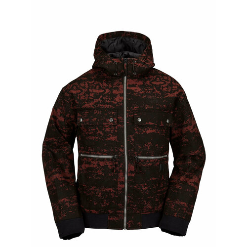 Куртка Volcom, размер XXL, черный, красный