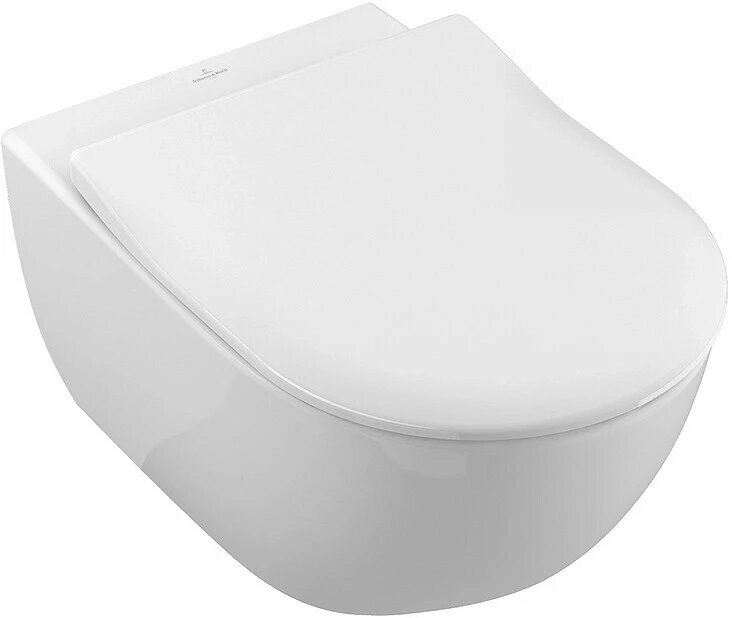 Унитаз подвесной Villeroy & Boch Subway 2.0 5614R201 безободковый, с сиденьем микролифт, альпийский белый