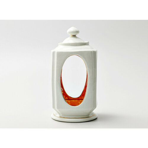 Подсвечник Фонарь бело-желтый Фонарь