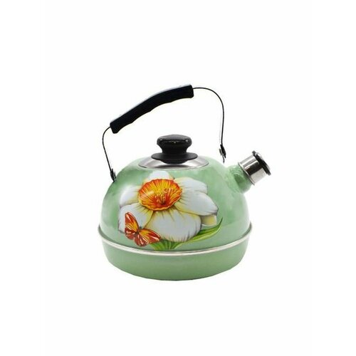 Чайники для плиты Рубин зеленый зеленый, оранжевый, белый