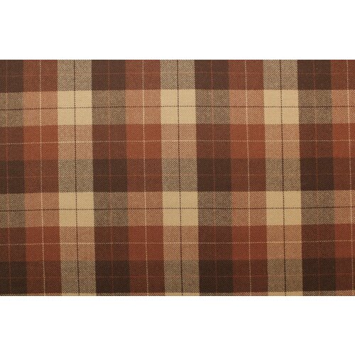 Ткань Шерсть костюмная D&G бежево-коричневая клетка, ш152см, 0,5 м