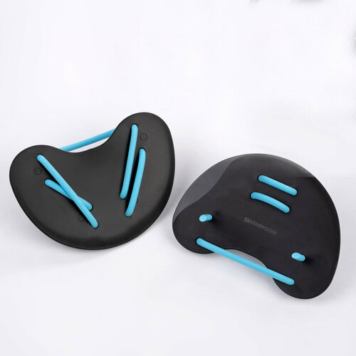 Пальчиковые лопатки для плавания SwimRoom Finger Paddles, цвет черный с синим