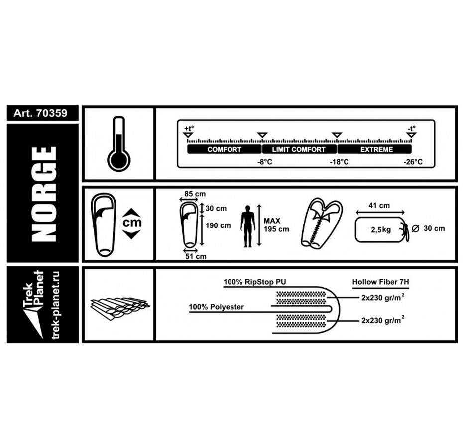 Спальный мешок Trek planet - фото №10