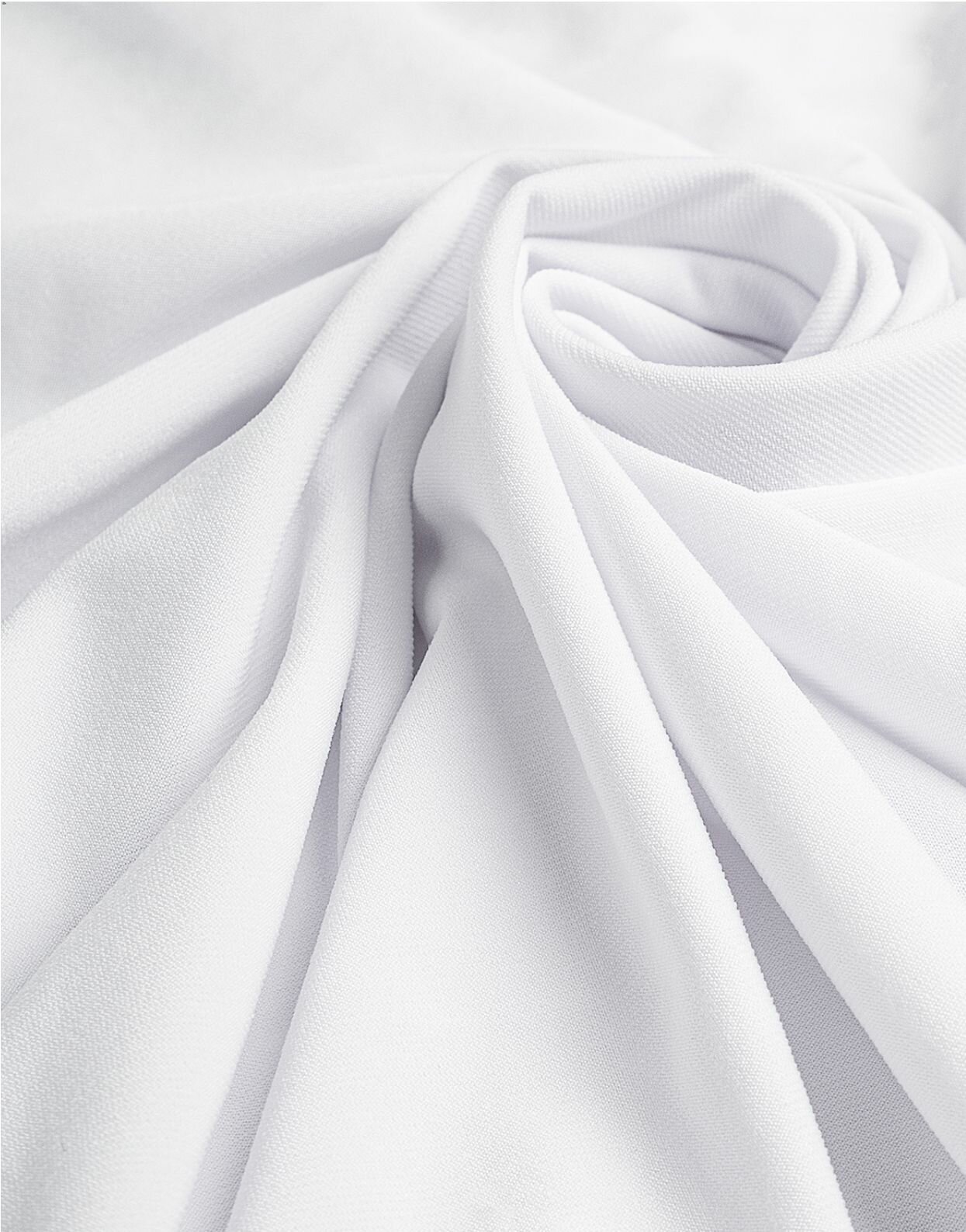 фото Ткань трикотаж Масло, белый, однотонный матовый, отрез 150х200 см.