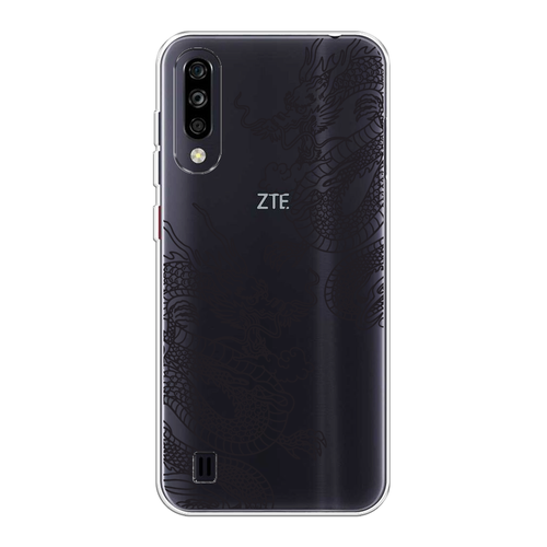 Силиконовый чехол на ZTE Blade A7 (2020) / ЗТЕ Блэйд A7 2020 Два китайских дракона, прозрачный силиконовый чехол на zte blade a7 2020 зте блэйд a7 2020 dream бесконечность