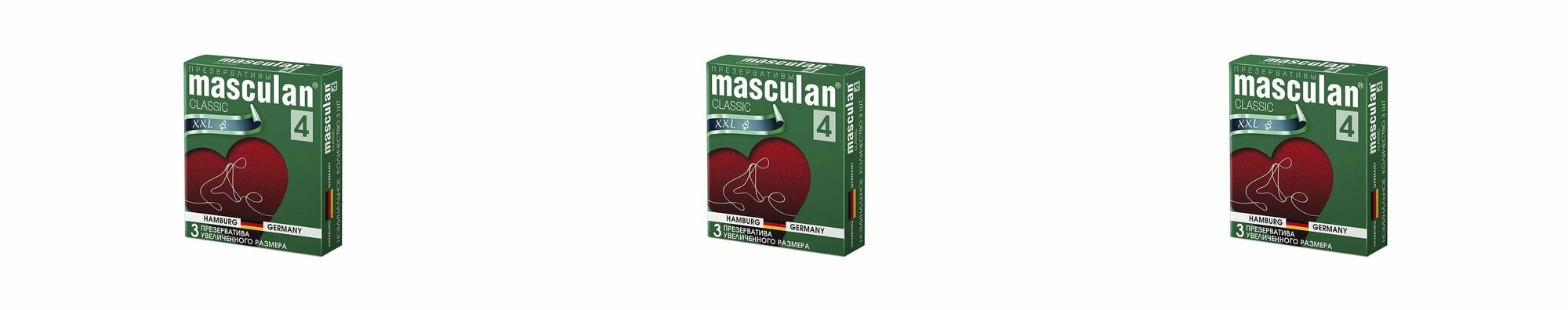 Masculan Презервативы. 4 classic №3, увеличенного размера, розовые, 3 уп