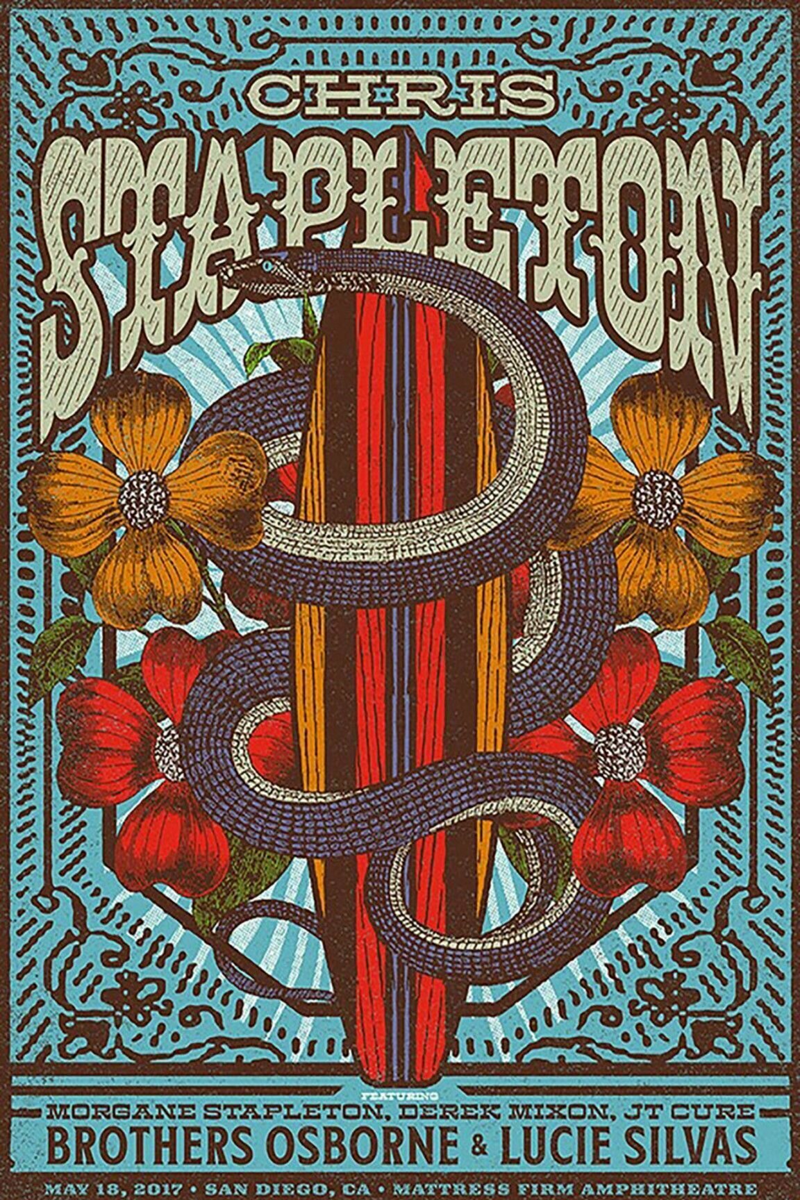 Постер / Плакат / Картина Stapleton-Surfboard 60х40 см