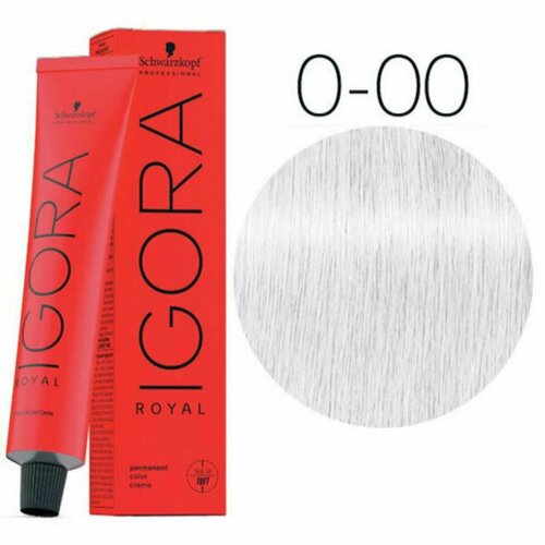 schwarzkopf professional igora royal шварцкопф игора роял стойкая крем краска для волос 60 мл роял 5 65 светлый коричневый шоколадный золотистый Schwarzkopf Igora Royal - 0-00 Клир (чистый) Стойкая крем-краска для волос 60 мл