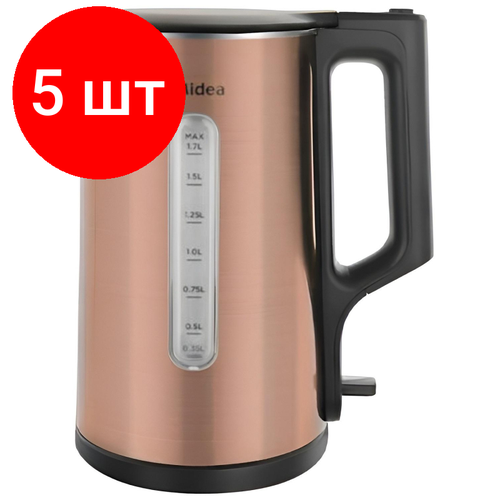 Комплект 5 штук Чайник Midea MK-8079 17л 2200Вт бронзовый нержавеющая сталь 2384000₽