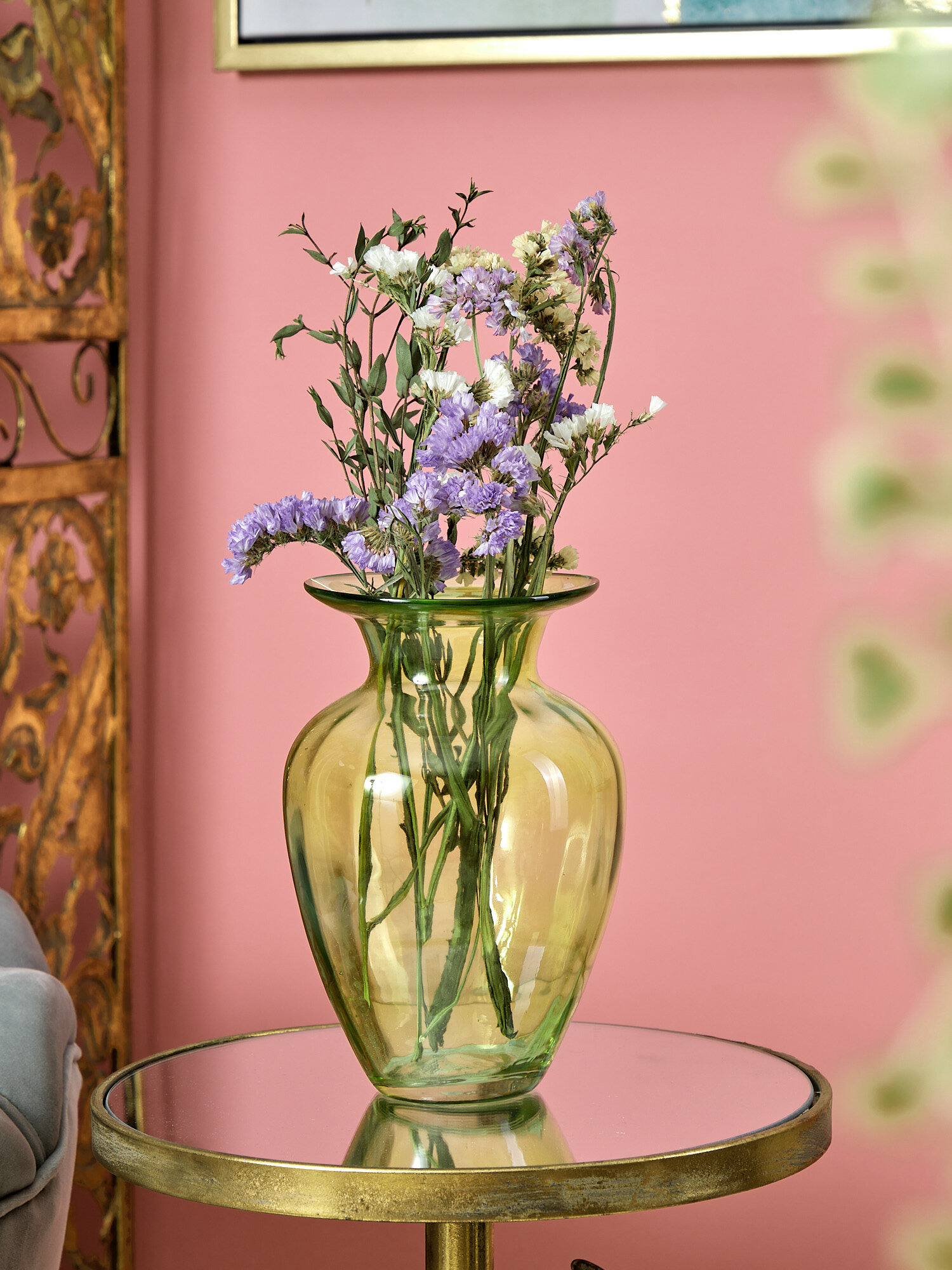 фото PJ91259-GREE Ваза 12х12х21см, Glasar