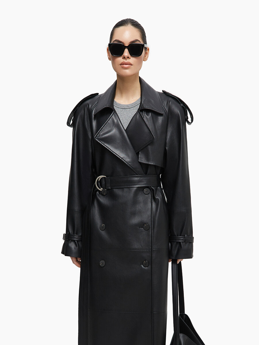 Плащ TOPTOP STUDIO, размер M, черный