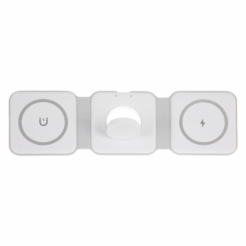 Беспроводное зарядное устройство 3 в 1 A07, 15 W, поддержка MagSafe, складная, белая беспроводное зарядное устройство 3 в 1 для iphone white