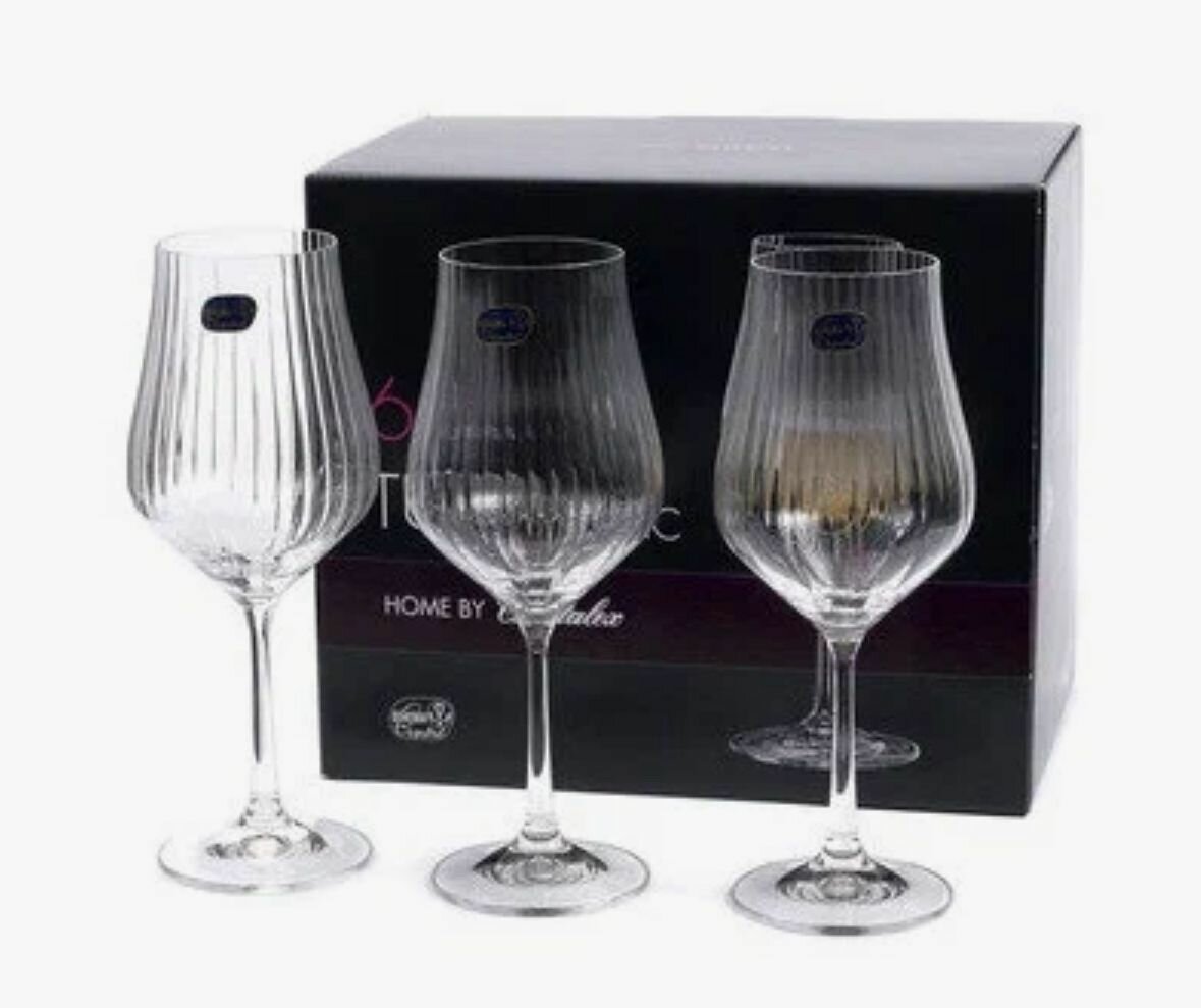 Набор бокалов для вина CRYSTALEX Тулипа оптика 350 мл. 6 шт