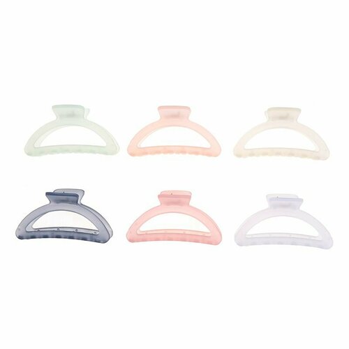 Farres cosmetics Заколка-крабик TS10001 Полумесяц прозрачный Soft-touch 9х45х45 см 1 шт 388₽
