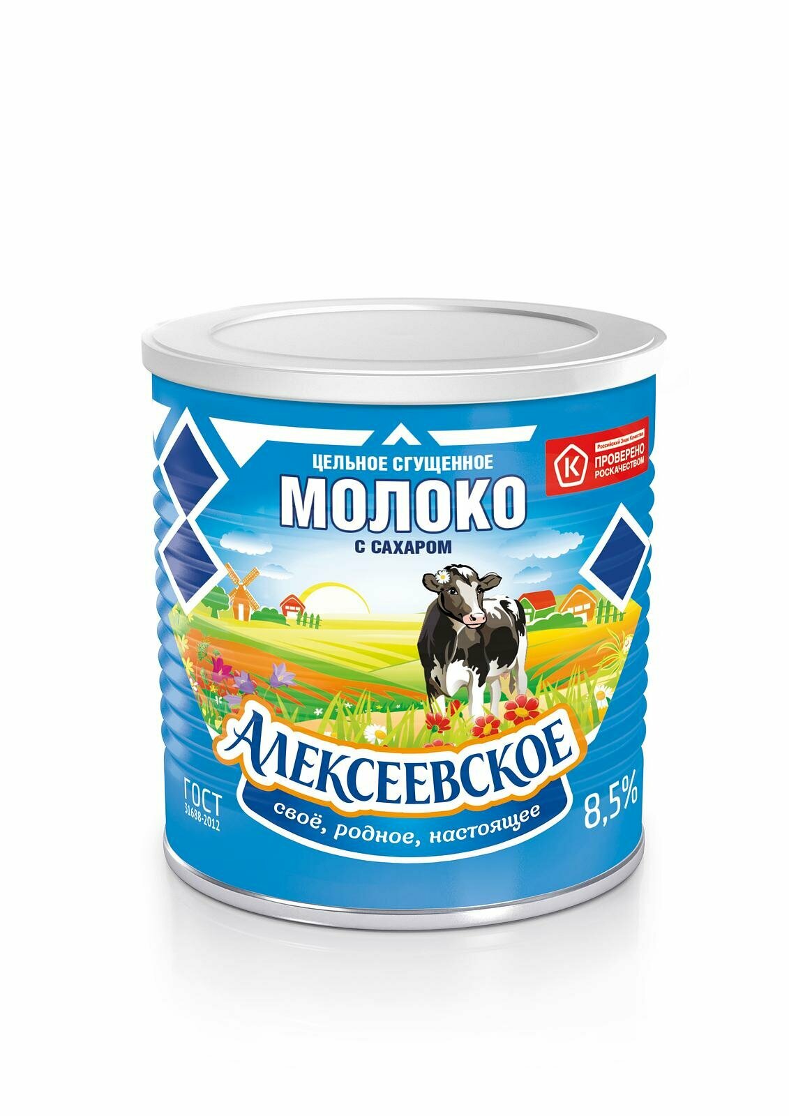 Молоко сгущеное с сахаром "Алексеевское" м. д. жира 8,5% 360г