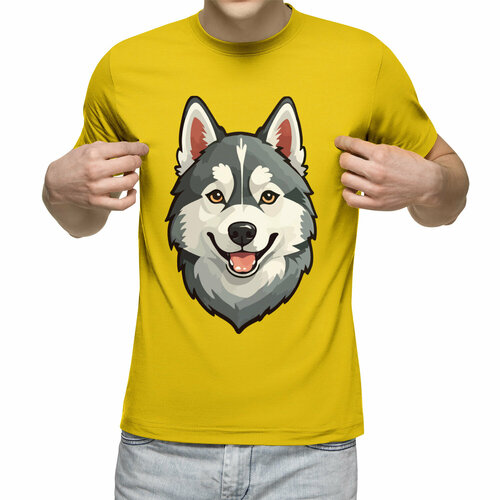 Футболка Us Basic, размер 2XL, желтый мужская футболка щенок хаски s зеленый