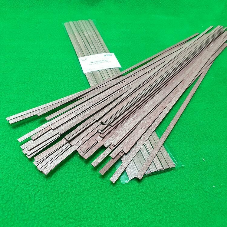 фото Деревянные рейки для моделизма из красного дерева (махагон) 0,6х5 мм (50 шт) длина 30 см