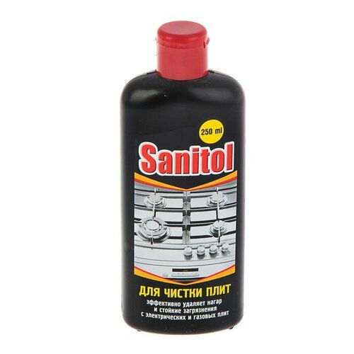 Средство для чистки плит Sanitol, 250 мл (комплект из 9 шт)