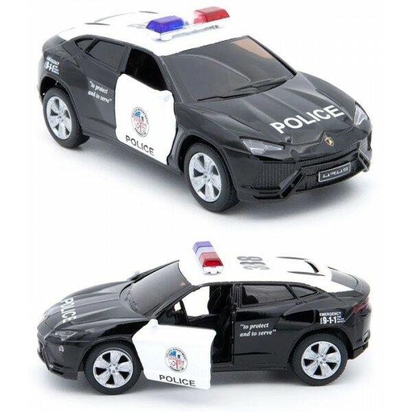 Машинка Kinsmart Lamborghini URUS (Police) 1:38 (черная), арт. КТ5368/3