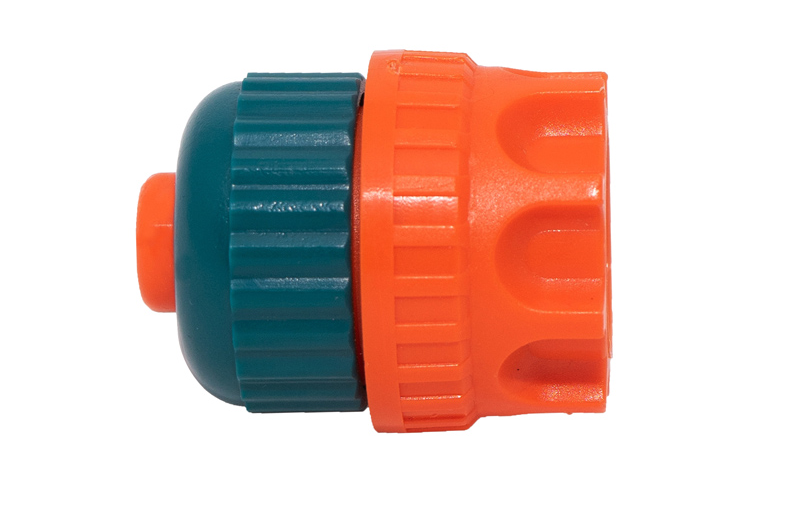 фото Муфта-соединитель Medalyan для крана с внутренней резьбой 1/2" с цанговым креплением для шланга 1/2"-15 пластик(оранжевый).