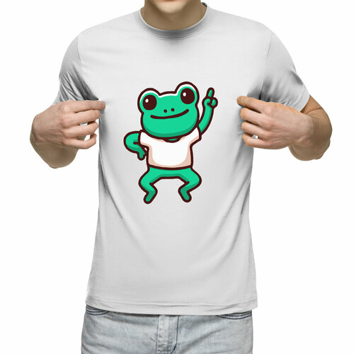 Футболка Us Basic, размер S, белый мужская футболка лягушка милая s зеленый