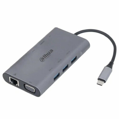 Док-станция Dahua DH-TC39, grey nine in one mosible usb 3 1 type c hub to hdmi adapter 4k network card pd fast charging docking station card reader