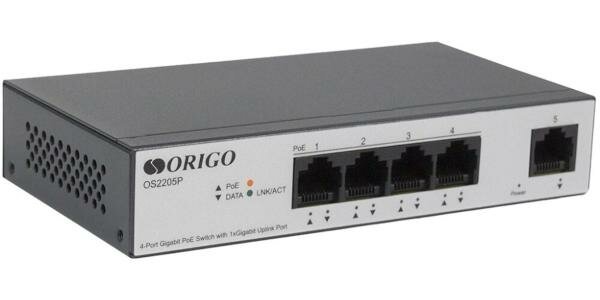 Unmanaged Switch 4x1000Base-T PoE, 1x1000Base-T, PoE Budget 60W, Long-range PoE up to 250m, metal case