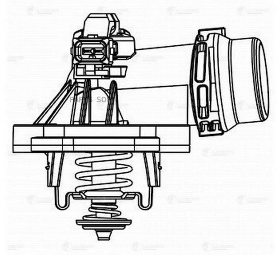 LUZAR Термостат для а/м BMW 3 (E90) (05-)/1 (E81) (04-) (с корпусом, низкотемп. 95°С) (LT 2617)