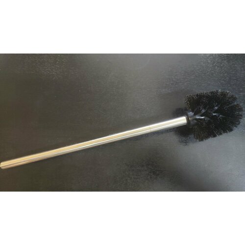 Ершик туалетный Длинна 40 см диаметр 75 см цвет щетины черный ручка хром 329₽