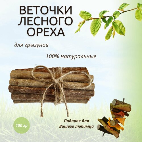 Лакомство для грызунов , Веточки палочки лесного ореха для грызунов