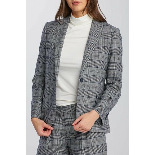 Пиджак GANT, размер 38, серый, черный пиджак gant размер 60 серый