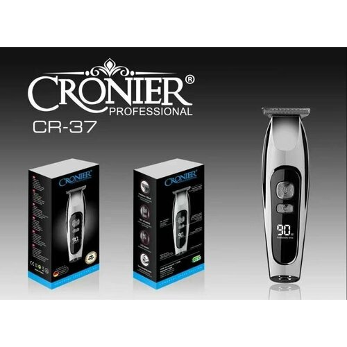 Профессиональный триммер для стрижки волос, бороды и окантовки триммер беспроводной с экраном cronier cr 25