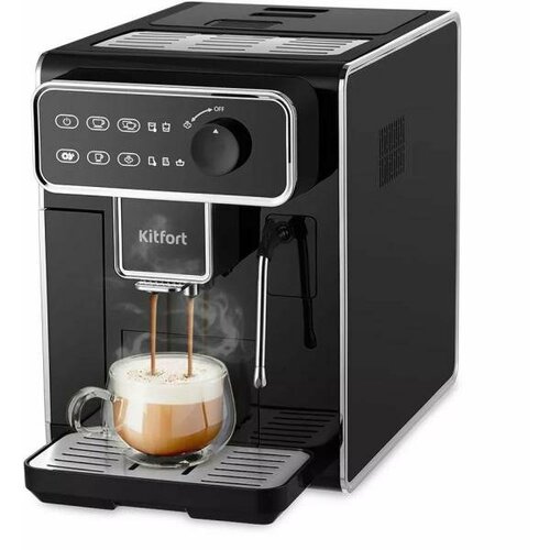 Кофемашина KITFORT КТ-7256 черный нержавеющая сталь 3414000₽
