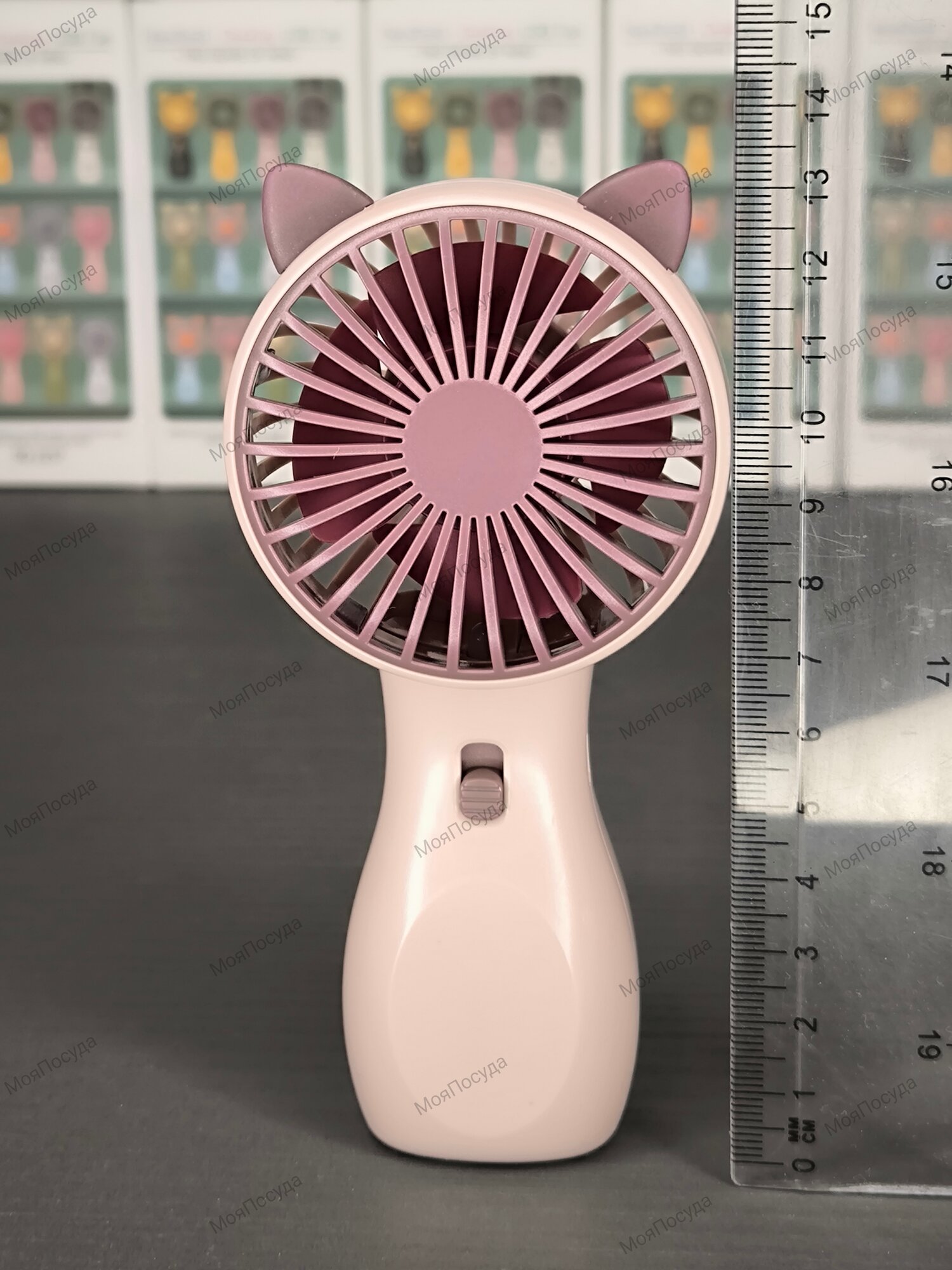 Портативный ручной мини-вентилятор DianDi SQ2237(фиолетовый) - фотография № 5