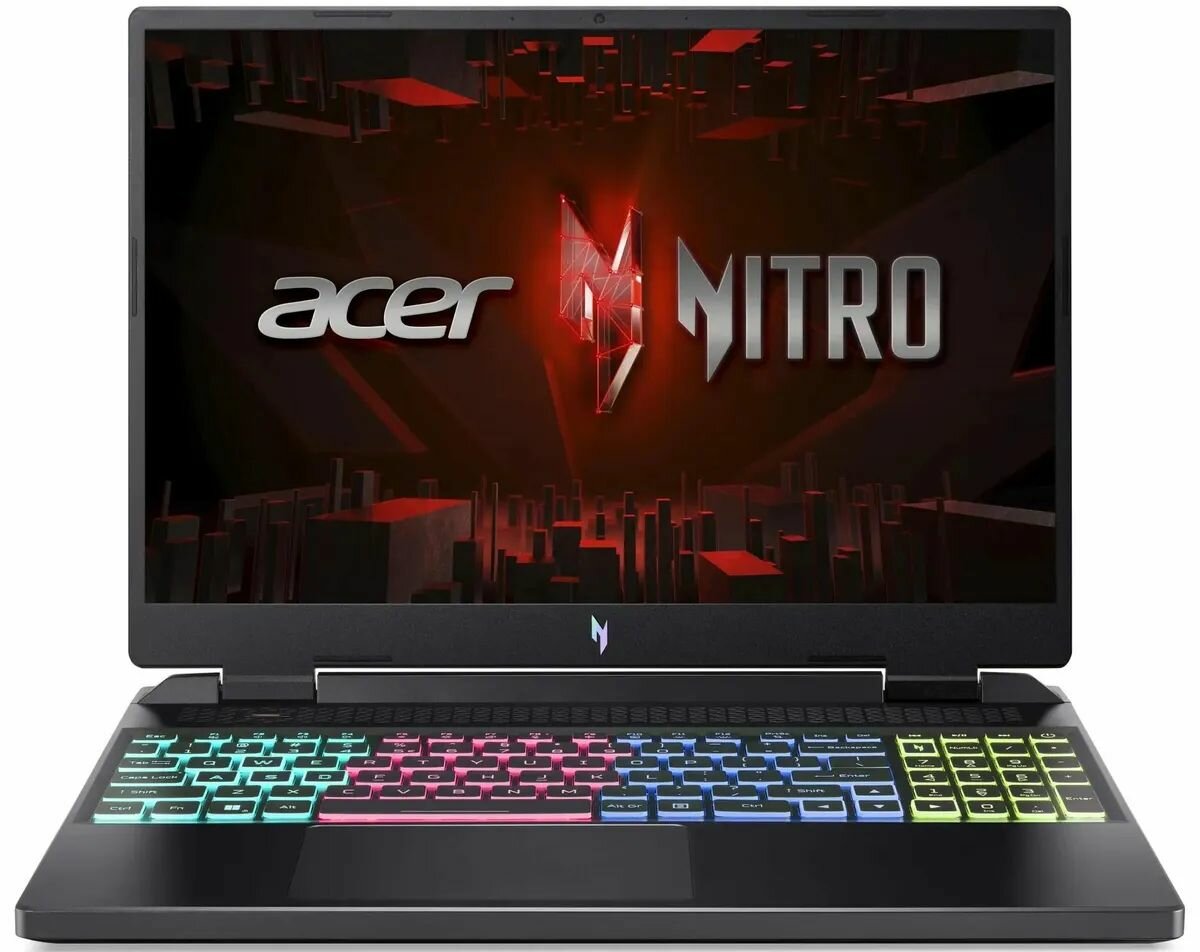 Ноутбук Acer Nitro 16 AN16-41-R5H9 Ryzen 5 7640HS 16Gb SSD1Tb NVIDIA GeForce RTX4050 6Gb 16" IPS WUXGA (1920x1200) noOS black WiFi BT Cam (NH. QLKCD.002)